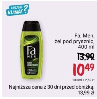 Rossmann Fa, Men, żel pod prysznic, 400 ml oferta