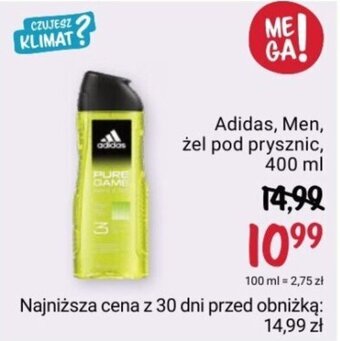 Rossmann Adidas, Men, żel pod prysznic, 400 ml oferta