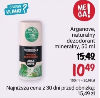 Rossmann Arganove, naturalny dezodorant mineralny, 50 ml oferta