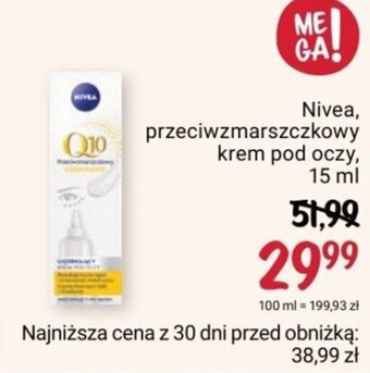 Rossmann Nivea, przeciwzmarszczkowy krem pod oczy, 15 ml oferta
