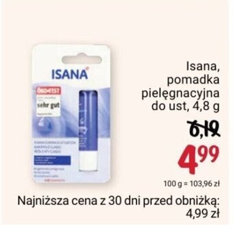 Rossmann Isana, pomadka pielęgnacyjna do ust, 4,8 g oferta