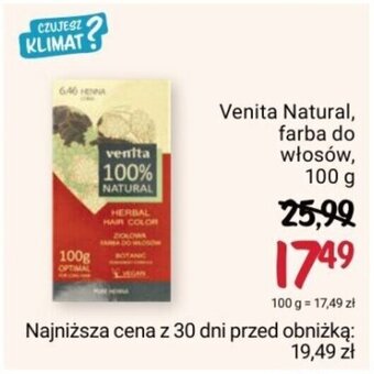 Rossmann Venita Natural, farba do włosów, 100 g oferta
