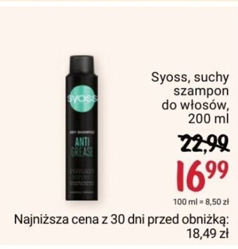 Rossmann Syoss, suchy szampon do włosów, 200 ml oferta