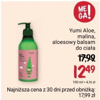 Rossmann Yumi Aloe, malina, aloesowy balsam do ciała oferta