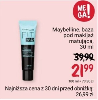 Rossmann Maybelline, baza pod makijaż matująca, 30 ml oferta