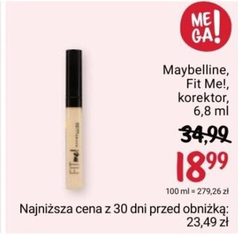 Rossmann Maybelline, Fit Me!, korektor, 6,8 ml oferta