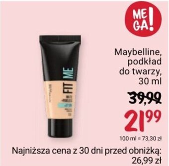 Rossmann Maybelline, podkład do twarzy, 30 ml oferta