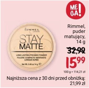 Rossmann Rimmel, puder matujący, 14 g oferta