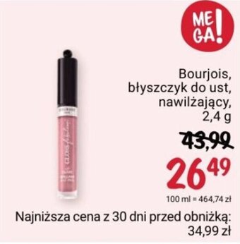 Rossmann Bourjois, błyszczyk do ust, nawilżający, 2,4 g oferta