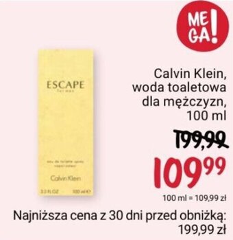 Rossmann Calvin Klein, woda toaletowa dla mężczyzn, 100 ml oferta