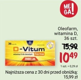 Rossmann Oleofarm, witamina D, 36 szt. oferta