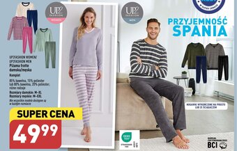 ALDI UP2FASHION WOMEN/ UP2FASHION MEN Piżama frotte damska/męska oferta