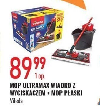 E.Leclerc MOP ULTRAMAX WIADRO Z WYCISKACZEM + MOP PŁASKI Vileda oferta