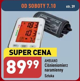ALDI AMBIANO Ciśnieniomierz naramienny oferta