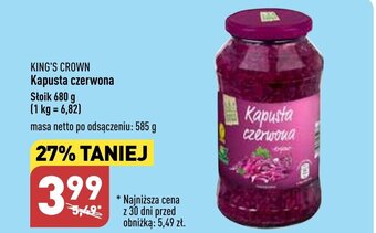 ALDI KING'S CROWN Kapusta czerwona 680 g oferta