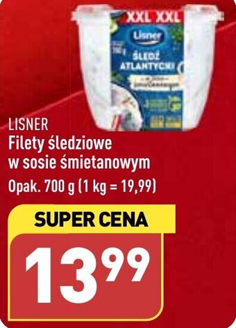 ALDI LISNER Filety śledziowe w sosie śmietanowym 700 g oferta
