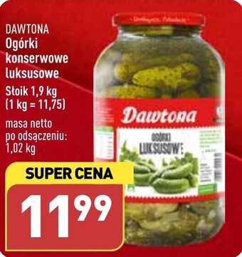 ALDI DAWTONA Ogórki konserwowe luksusowe 1,9 kg oferta