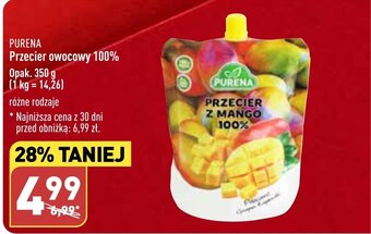 ALDI PURENA Przecier owocowy 100% 350 g oferta