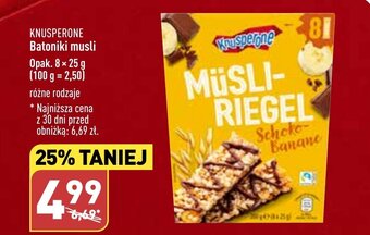 ALDI KNUSPERONE Batoniki musli 8 x 25 g oferta