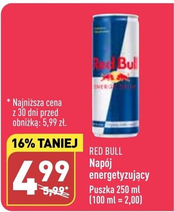 ALDI RED BULL Napój energetyzujący 250 ml oferta