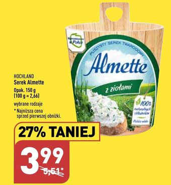 ALDI HOCHLAND Serek Almette 150g oferta