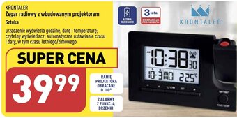 ALDI KRONTALER Zegar radiowy z wbudowanym projektorem oferta