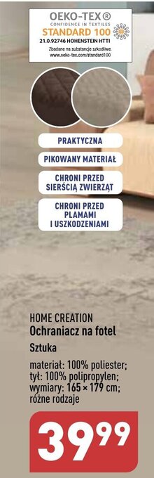 ALDI HOME CREATION Ochraniacz na fotel oferta