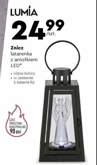 Biedronka Znicz latarnia z aniołkiem oferta