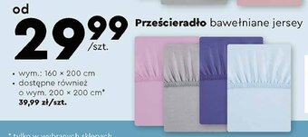 Biedronka Prześcieradlo jersey z gumką 200 x 220 cm oferta