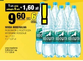 EuroSPAR WODA MINERALNA 1,5 l oferta