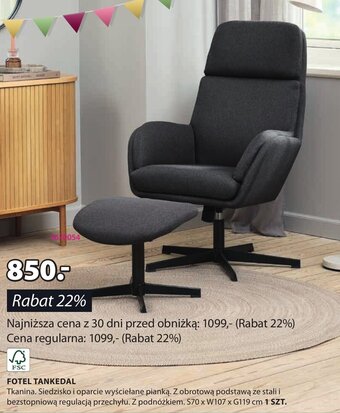 JYSK FOTEL TANKEDAL oferta