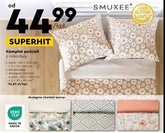Biedronka Pościel z mikrofazy 160 x 200 cm + 2 x 70 x 80 cm oferta