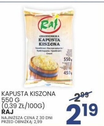 Wafelek KAPUSTA KISZONA 550 G RAJ oferta