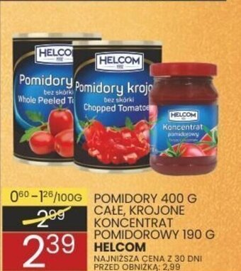 Wafelek POMIDORY 400 G KONCENTRAT POMIDOROWY 190 G HELCOM oferta