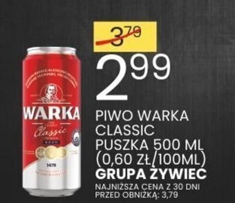 Wafelek PIWO WARKA CLASSIC 500 ML GRUPA ŻYWIEĆ oferta