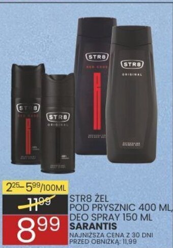 Wafelek STR8 ŻEL POD PRYSZNIC 400 ML DEO SPRAY 150 ML SARANTIS oferta