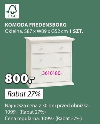 JYSK KOMODA FREDENSBORG oferta