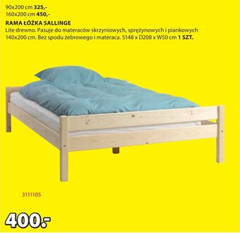 JYSK RAMA ŁÓŻKA SALLINGE oferta