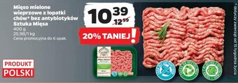 Netto Mięso mielone wieprzowe z łopatki chów bez antybiotyków Sztuka Mięsa 400g oferta