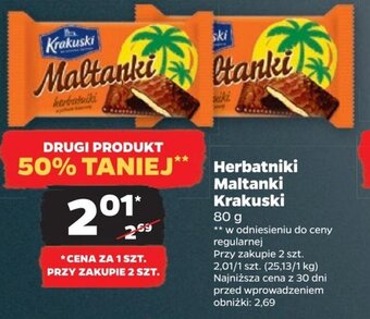 Netto Herbatniki Maltanki Krakuski 80 g oferta