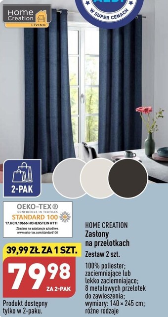 ALDI Zasłona home creation oferta