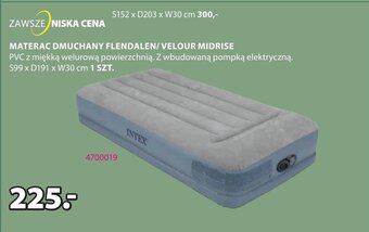 JYSK MATERAC DMUCHANY FLENDALEN/ VELOUR MIDRISE oferta