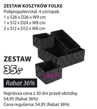 JYSK ZESTAW KOSZYKÓW FOLKE oferta