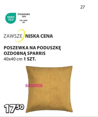 JYSK POSZEWKA NA PODUSZKĘ OZDOBNĄ SPARRIS oferta