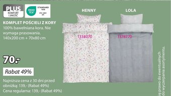 JYSK KOMPLET POŚCIELI Z KORY oferta