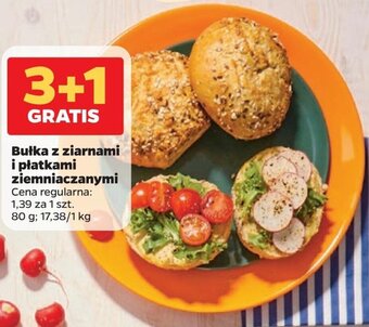 Netto Bułka z ziarnami i płatkami ziemniaczanymi 80g oferta