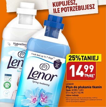 ALDI LENOR Płyn do płukania tkanin 0,925/1,23l oferta