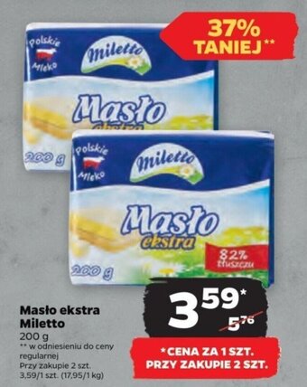Netto Masło ekstra Miletto 200g oferta