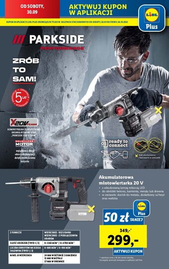 Lidl Młotowiertarka 20v oferta