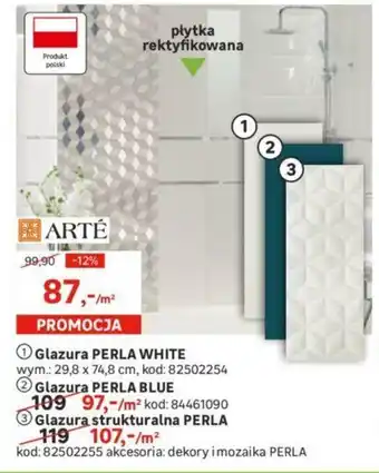 Leroy Merlin Glazura Perla White 1m2 oferta